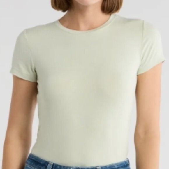 L’AGENCE Ressi Crewneck Tee Light Moss XS NWT - Picture 2 of 11